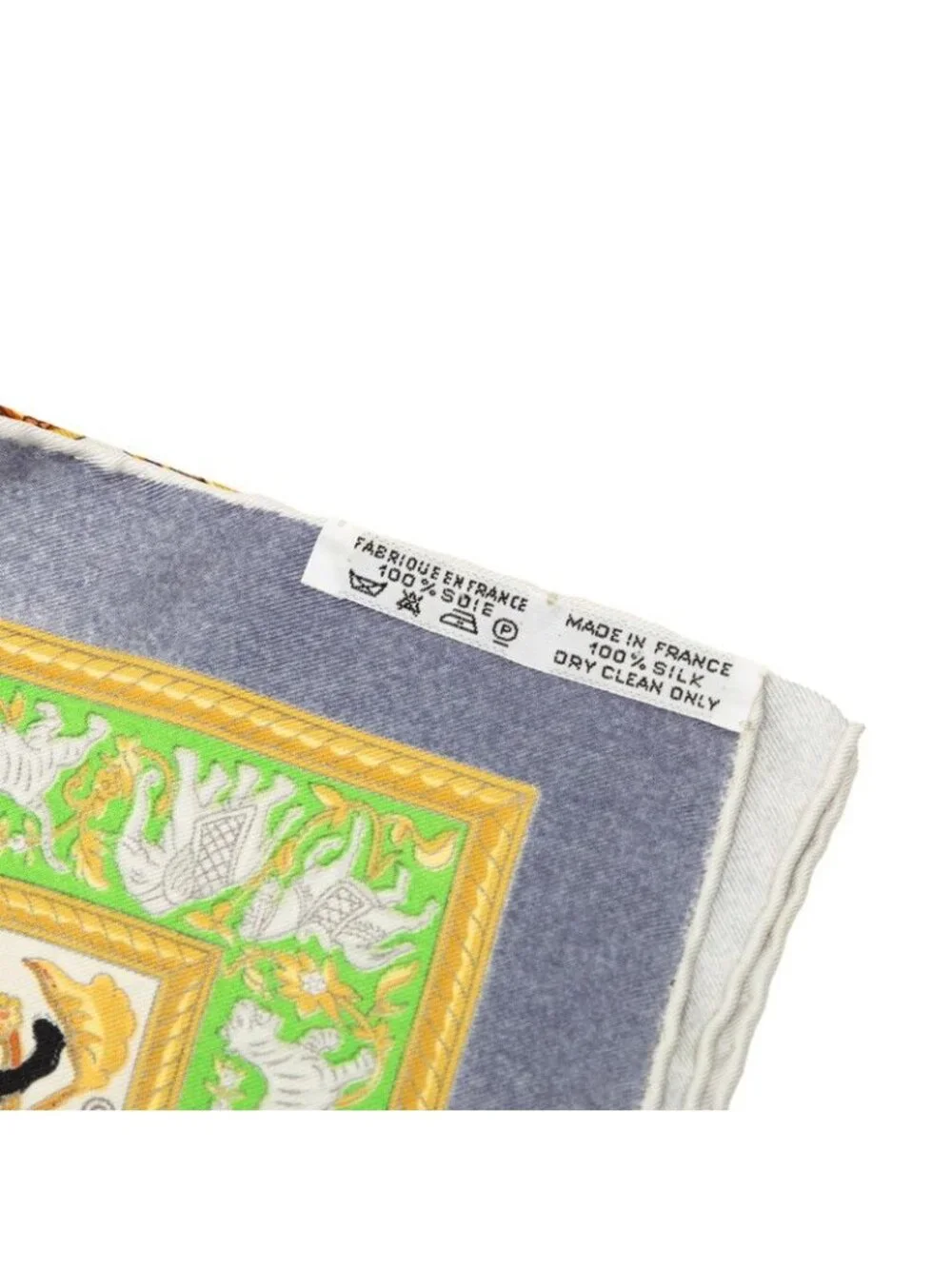 Hermes Carre 90 Chasse en Inde Indian Hunting Scarf Green Silk